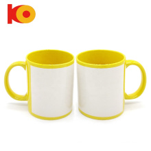 Taza personalizada de sublimación de parche blanco personalizado